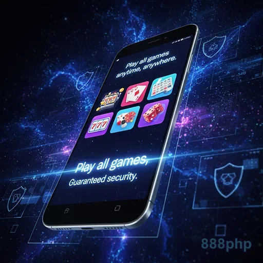 Mobile user enjoying exciting casino games on 888php